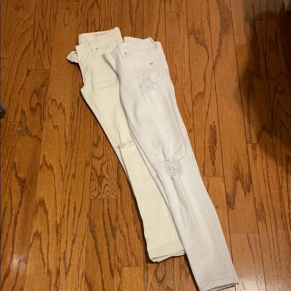 White Jeans, Sz 8-designer and distressed!!